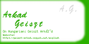 arkad geiszt business card